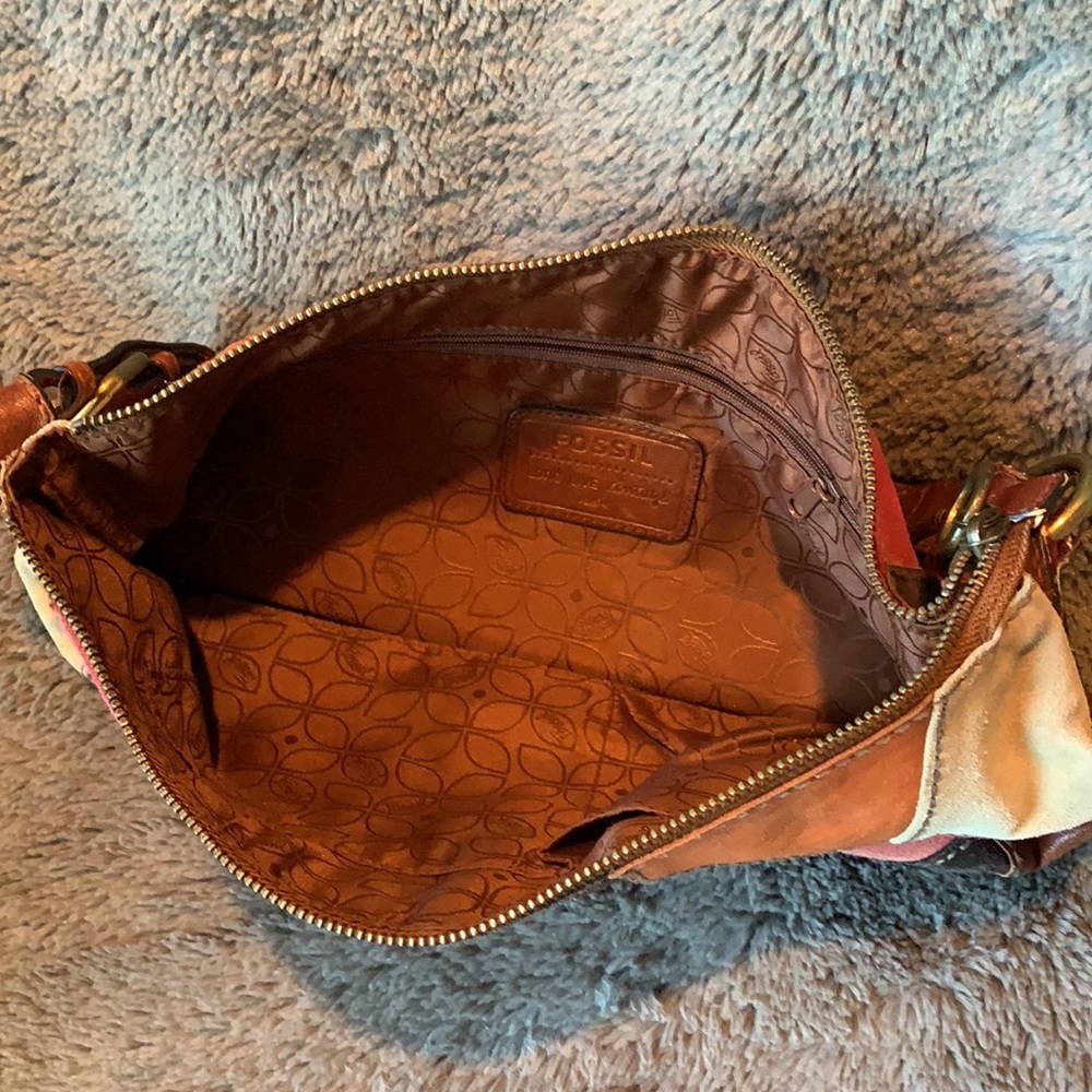 Leather & Suede Patchwork Handbag - image 3